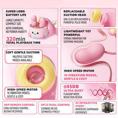 Pureros Sweetheart Cake Party App Remote Control Love Egg Suction Vibrator Set