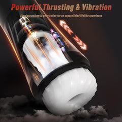 Pureros Rocket 3d Realistic Textured Electric Stroker With 5 Thrusting Rotating Modes - Black