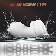 Pureros Rocket 3d Realistic Textured Electric Stroker With 5 Thrusting Rotating Modes - Black