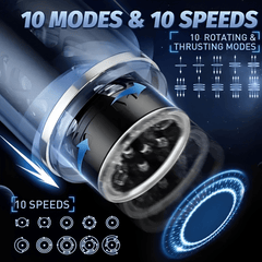 Pureros Samurai 3.0 - 10 Thrusting Spinning Telescopic And Rotating Masturbation Cup