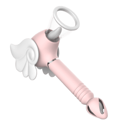Pureros Magic Wand 4 in 1 Vacuum Suction Thrusting Clitoral G-spot Vibrator