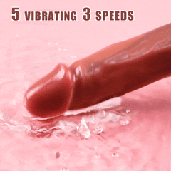 Pureros 9.17in 5 Beads Rotating Swing 8 Vibrating Dildo remote control