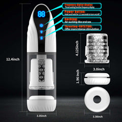 Pureros 3-in-1 Thrusting Rotating Sucking Deep-throat Male Masturbator