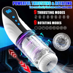 Pureros 3-in-1 Thrusting Rotating Sucking Deep-throat Male Masturbator