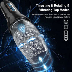 Pureros 3.0 Version Male Rose Thrusting Rotating And Vibrating Oral Sex Masturbation Cup