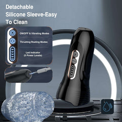 Pureros 3.0 Version Male Rose Thrusting Rotating And Vibrating Oral Sex Masturbation Cup