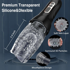 Pureros 3.0 Version Male Rose Thrusting Rotating And Vibrating Oral Sex Masturbation Cup