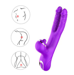 Pureros 3 In 1 Clitoris Tapping Wiggling G Spot Dildo Vibrator