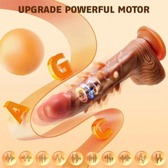 Pureros 3 Thrusting & 9 Vibration G Spot Anal Stimulation Heating Dildo