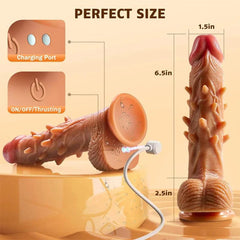 Pureros 3 Thrusting & 9 Vibration G Spot Anal Stimulation Heating Dildo