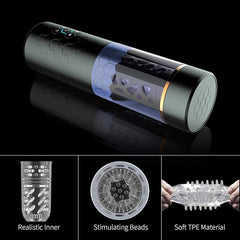 Pureros Samurai 3.0 - 10 Thrusting Spinning Telescopic And Rotating Masturbation Cup