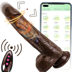 Pureros 6.6‘’ Vibrating Thrusting Swing Thick Long Lifelike Dildo With Remote Control