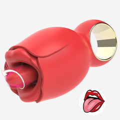Pureros Rose Sex Toy with 360° Rotated Licking Tongue Mouth