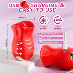 Pureros Omysky Rose Muncher - Mouth Biting Tongue Licker Clitoral Vibrator