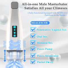 Pureros 007-Ⅲ Penis 4D  Clip Suction Smart Real Voice Tongue Lick Male Masturbator Cup