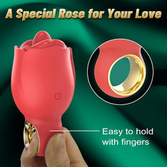 Pureros Rose Sex Toy with 360° Rotated Licking Tongue Mouth