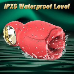 Pureros Rose Sex Toy with 360° Rotated Licking Tongue Mouth