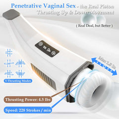 Pureros 007-Ⅲ Penis 4D  Clip Suction Smart Real Voice Tongue Lick Male Masturbator Cup