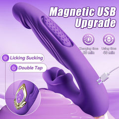 Pureros Rose Muncher Mouth Biting Tapping Ultimate Pleasure G Spot Vibrator