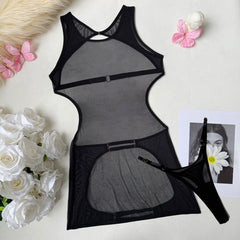 Classic Flower Embroidered Mesh Steel Ring Bra Set