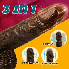 Pureros 8 Thrusting Vibrating Simulation Penis Wireless Vibration Dildo