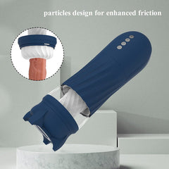 Pureros Rocket 3d Realistic Textured Electric Stroker With 5 Thrusting Rotating Modes - Blue