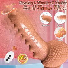 Pureros 9.06in Thrusting Monster Snail Dildo Vibrator with 3 Thrusting & 9 Vibrating Modes