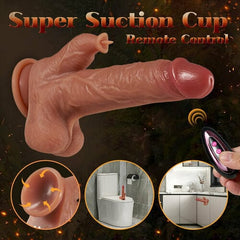 Pureros 9 Vibrating Tongue Licking Heating 8.67 Inch Realistic Dildo