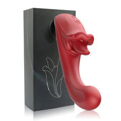 Pureros Angel Kiss 4 In 1 Rotating Tongue Licking Vibrating G-Spot Dildo Vibrator