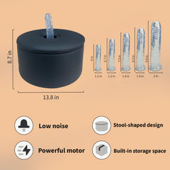 Pureros Black Stool Thrusting Sex Machine With Remote Control