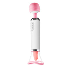Pureros Cingrela Massage Wand Vibrators with Licking Suction Cup