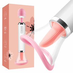 Pureros Cingrela Massage Wand Vibrators with Licking Suction Cup