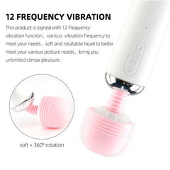 Pureros Cingrela Massage Wand Vibrators with Licking Suction Cup