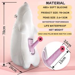 Pureros Discreet Infinity Pillow Polar Bear Remote Control Sex Machine