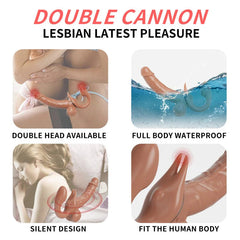 Pureros Double-Ended Dildos Female 10 Frequency Variable Sex Machine Clitoris Vibrator