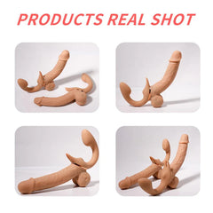 Pureros Double-Ended Dildos Female 10 Frequency Variable Sex Machine Clitoris Vibrator