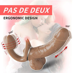 Pureros Double-Ended Dildos Female 10 Frequency Variable Sex Machine Clitoris Vibrator