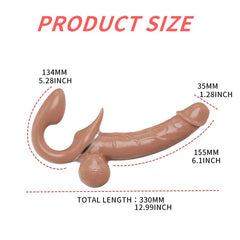 Pureros Double-Ended Dildos Female 10 Frequency Variable Sex Machine Clitoris Vibrator