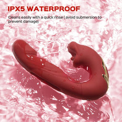 Pureros Rose Muncher Tapping G-Spot Vibrator Tongue Clitoral Stimulator