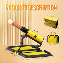 Pureros Leather Bag 1.0 Female Sex Machine Masturbation Pumping Gun With Dildos
