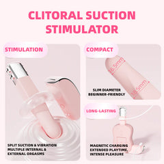 Pureros Musical Instrument Shape Discreet 2-in-1 Clitoral Suction Vibrator