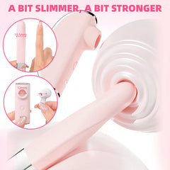 Pureros Musical Instrument Shape Discreet 2-in-1 Clitoral Suction Vibrator