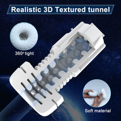 Pureros Rocket 3d Realistic Textured Electric Stroker With 5 Thrusting Rotating Modes - Blue