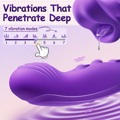 Pureros Rose Muncher Clitoris Biting Rolling Ball G Spot Vibrator