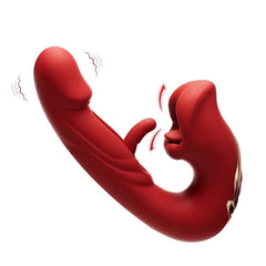 Pureros Rose Muncher Tapping G-Spot Vibrator Tongue Clitoral Stimulator