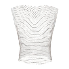 Men's Rhinestone Fishnet Mesh Bodysuit