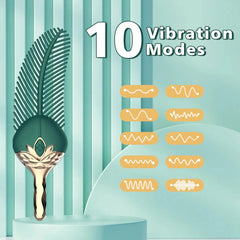 Pureros Peacock Feather - Clitoral Stimulator Body Massager Couple Sex Toy With 10 Modes Vibration