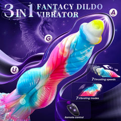 Pureros Phoenix 7 Thrusting Vibrating Big Sucker Monster Dildo 10.23 Inch