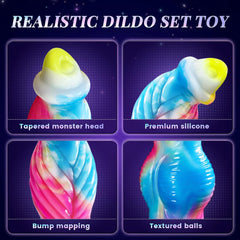Pureros Phoenix 7 Thrusting Vibrating Big Sucker Monster Dildo 10.23 Inch