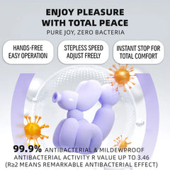 Pureros Pinch Dog Pressure Sucking Vibrator plus AV Stick Set